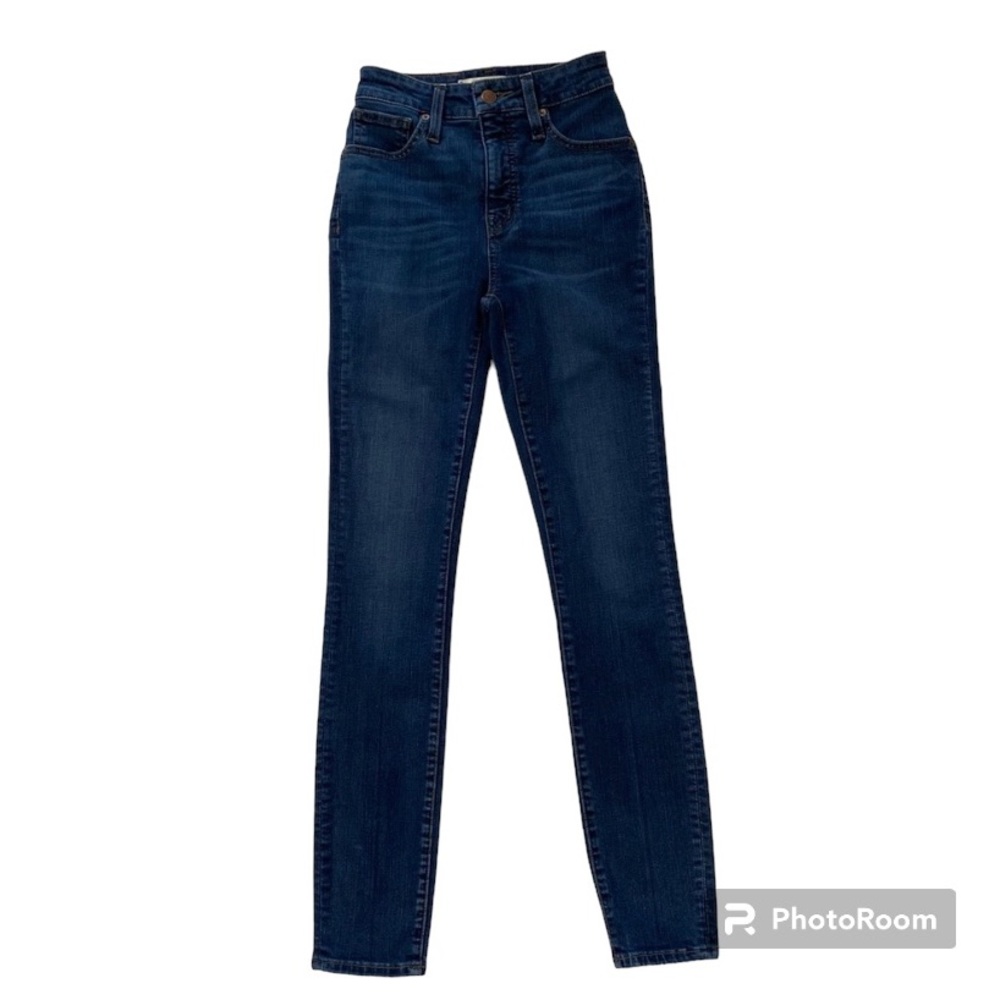 Madewell Curvy High Rise Skinny Dark Blue Denim Jeans Size 23